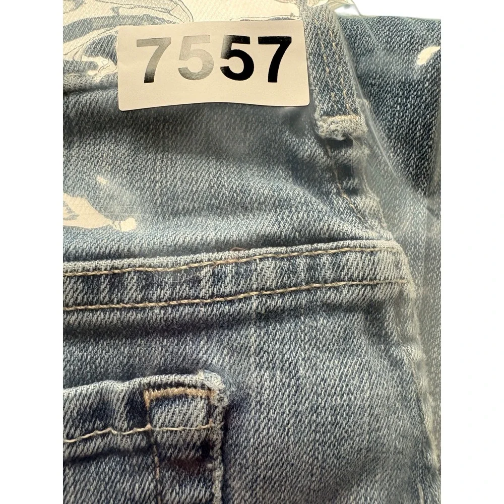 7 For All Mankind Jeans Womens 26 Blue Bootcut Stretch Lowrise Washed Y2k Flare